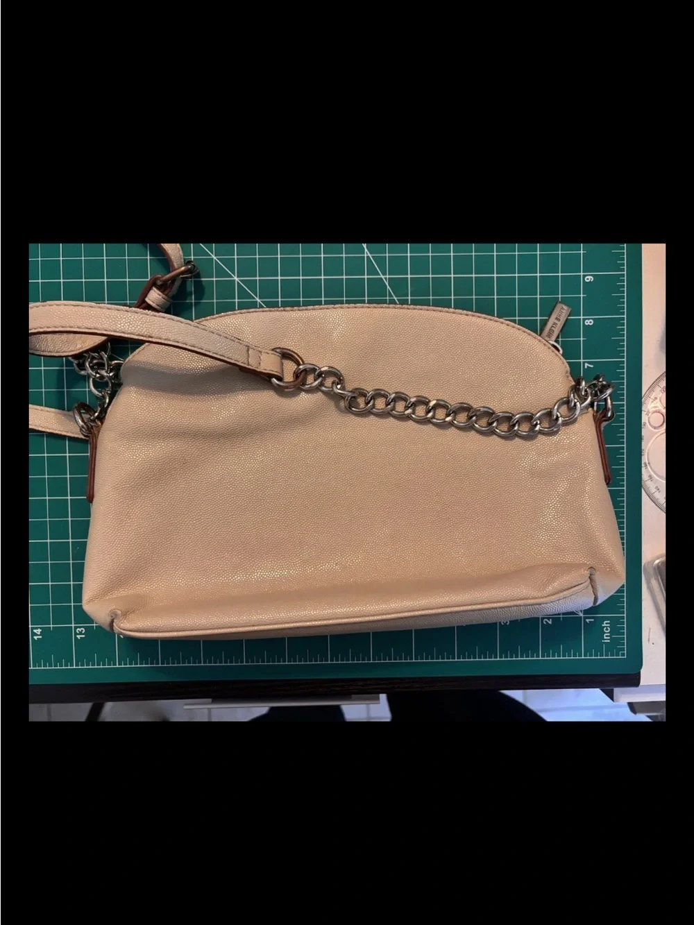 Nude Anne Klein Bow Accent Crossbody Bag